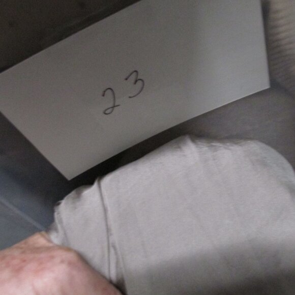 Tina Stevens Italy Womens M Top Taupe Silk & Jersey Short Sleeve Fairy - Picture 7 of 7